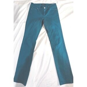 White House Black Market Girlfriend Ankle Jeans Size 0.5 S 6 Teal Blue Stretch